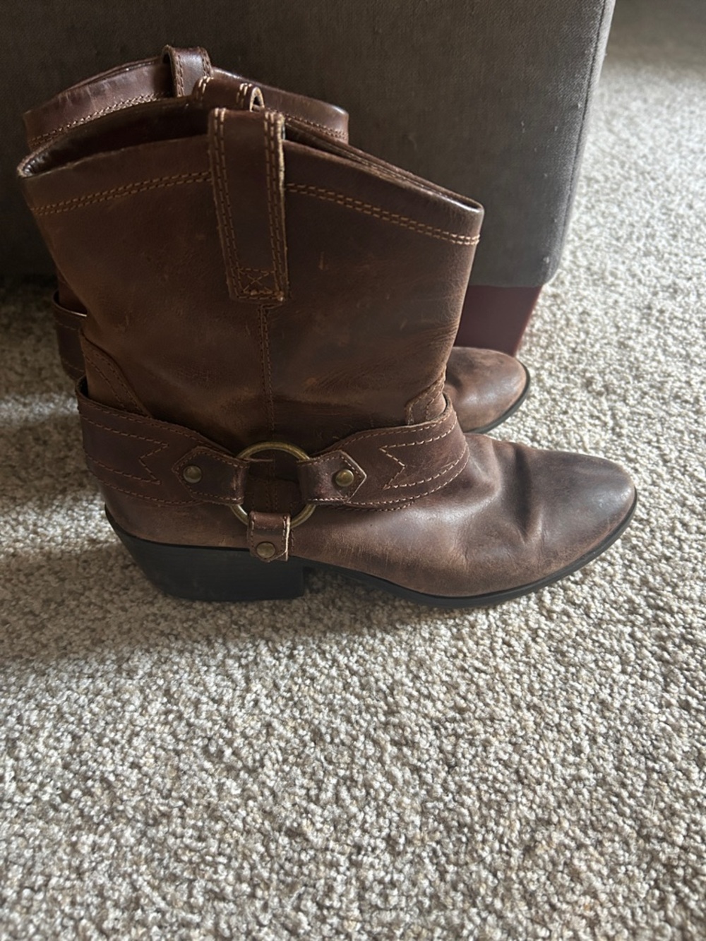 Mossimo Supply Co. Brown Leather Ankle Boots